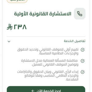الاستشارة القانونية الأولية